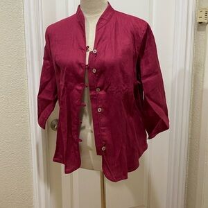 LINITCO 100% Linen Hand Button fitted Jacket (shirt) Elegant comfort